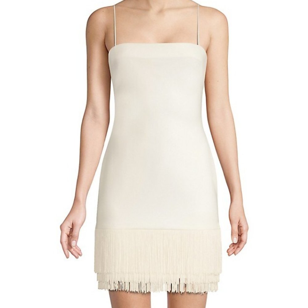 Likely White Melly Fringed Mini Dress
